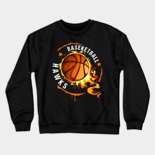 Graphic Basketball Name Hawks Classic Styles Crewneck Sweatshirt